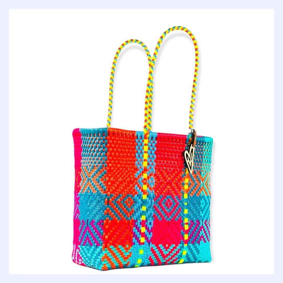 Handwoven Perfect Beach Bag-Brights